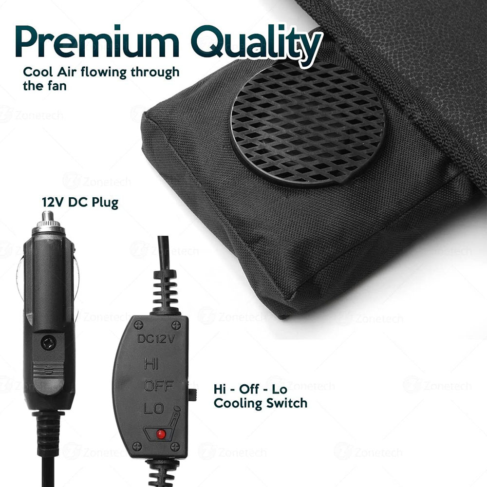 USB Universal Car Cooling Seat Cushion with Air Ventilated Fan